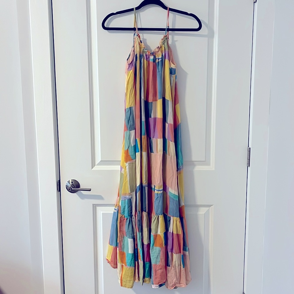 Anthropologie “The Malika Printed Dress” maxi dress size XS
